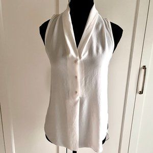 ARITZIA / WILFRED V-neck White Sleeveless Blouse | Size: XXS